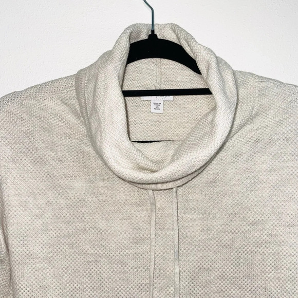 Pure J. Jill Cream Waffle Knit Cowl Neck Pullover Sweater Xsmall Women’s - Picture 2 of 12